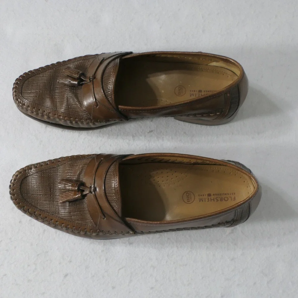Florsheim Mens Tassel Loafers 11.5 D Brown Leather Bio Comfort 12047 Oxford